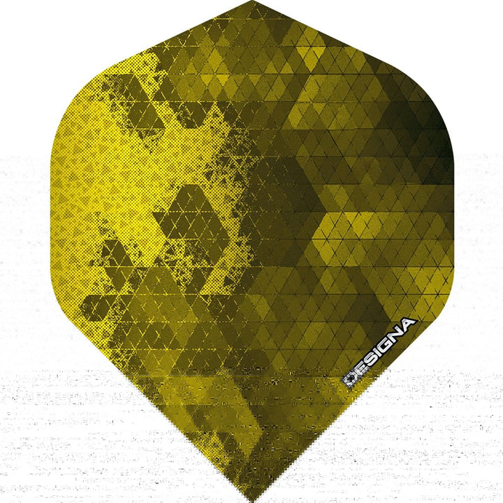 Designa Rock Dart Flights - 100 Micron - No2 - Std Yellow