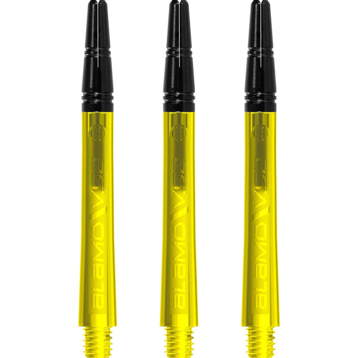 Harrows Alamo VS2 Dart Shafts - Polycarbonate - Black Aluminium Top - Yellow Medium