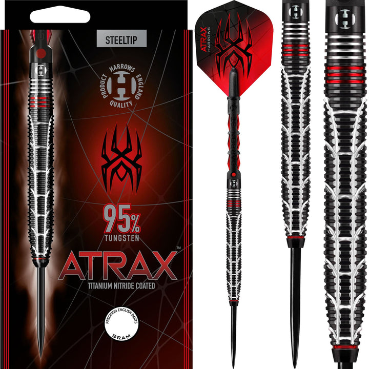 *Harrows Atrax Darts - Steel Tip - 95% - Black Titanium