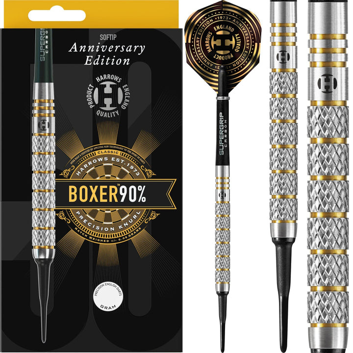 Harrows Boxer Darts - Soft Tip - 90% - Anniversary Edition - Parallel