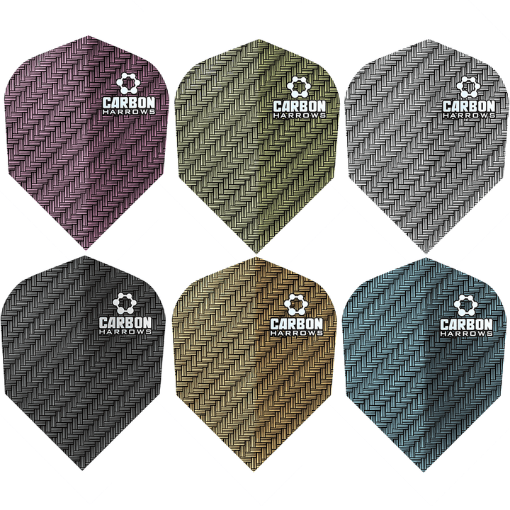 *Harrows Carbon Dart Flights - Standard Shape