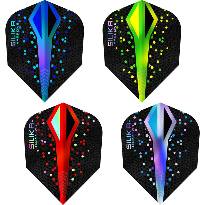 *Harrows Silika Dart Flights - Tough Crystaline Coated - Std - No6 - Colourshift