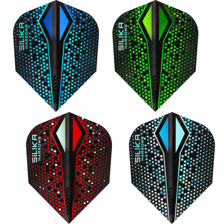 *Harrows Silika Dart Flights - Tough Crystaline Coated - Std - No6 - Colourshift-X