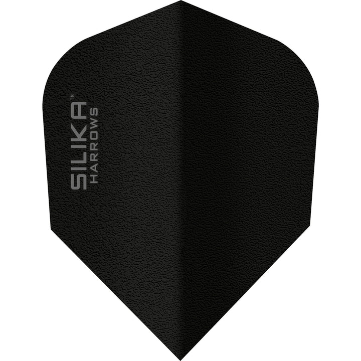 Harrows Silika Dart Flights - Tough Crystaline Coated - Std - No6 - Solid Colours Black