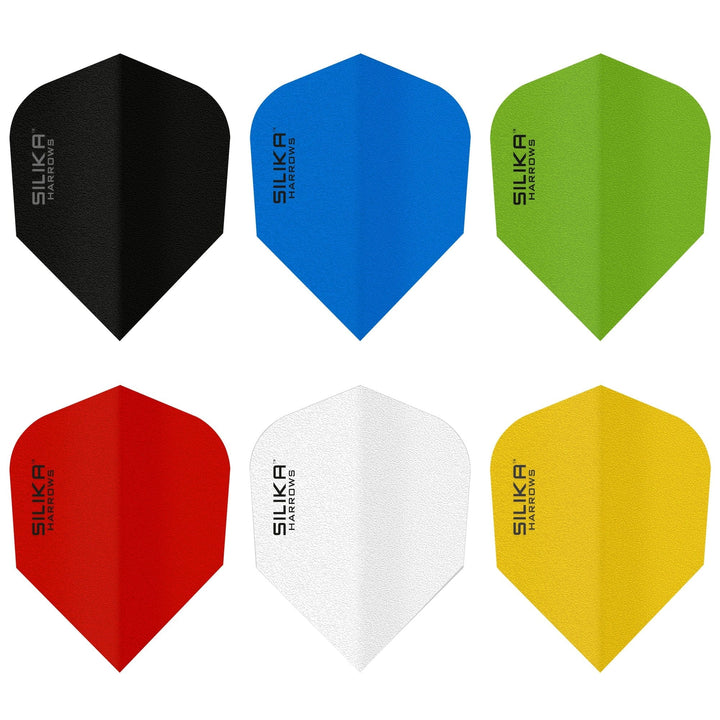 *Harrows Silika Dart Flights - Tough Crystaline Coated - Std - No6 - Solid Colours