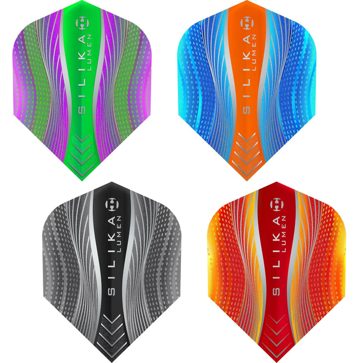 *Harrows Silika Dart Flights - Tough Crystaline Coated - Std - No6 - Lumen Mix