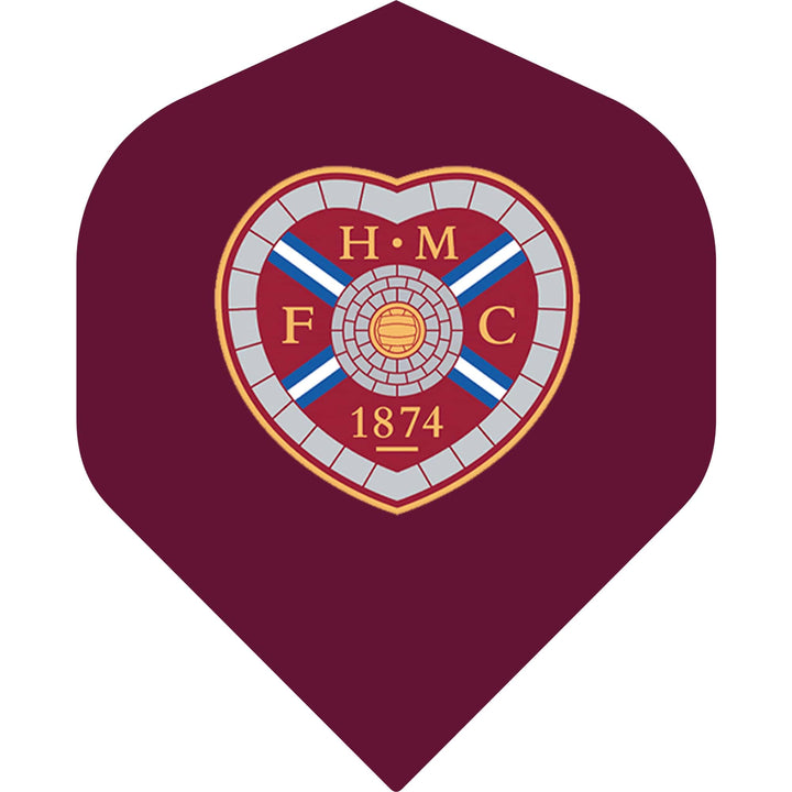 *Heart of Midlothian FC - Official Licensed - Hearts - Dart Flights - No2 - Std - F1 - Crest