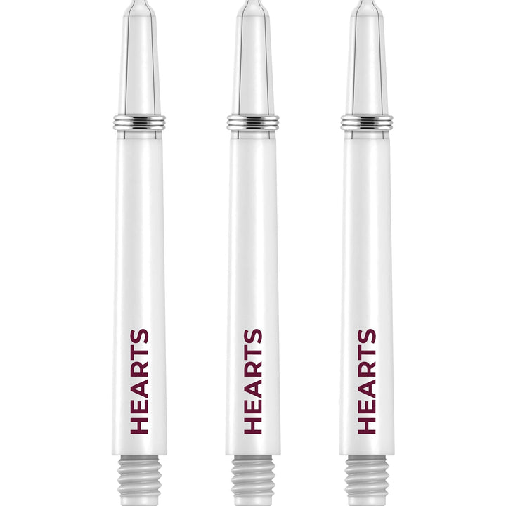 Heart of Midlothian FC - Official Licensed - Hearts - Nylon Stems - Dart Shafts with Springs - White Medium
