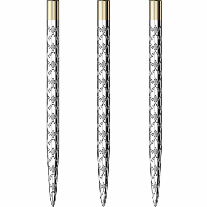 Mission Laser Plus - Steel Tip - Lasered Spare Points - Multi Logo - Silver 38mm