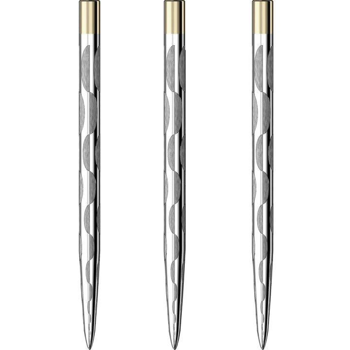 Mission Laser Plus - Steel Tip - Lasered Spare Points - Solid Arc - Silver 38mm