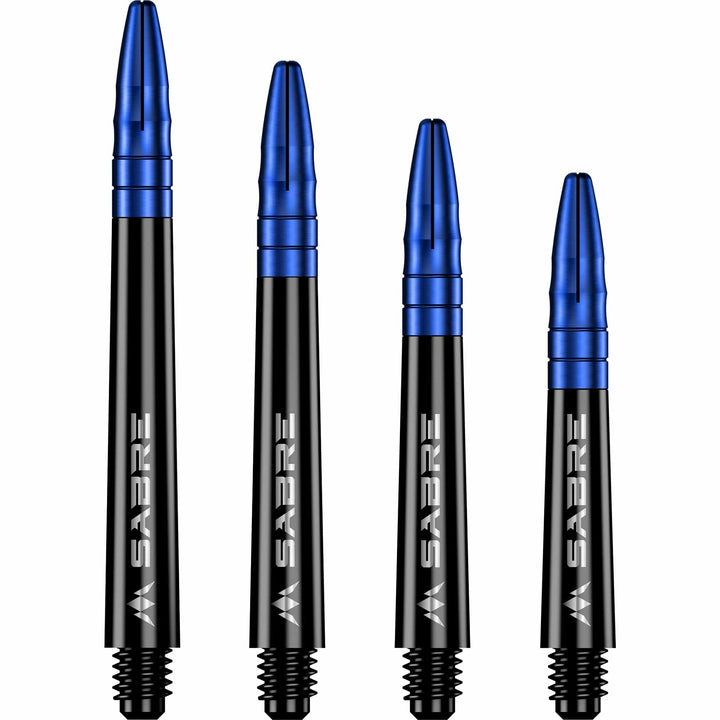 *Mission Sabre Shafts - Polycarbonate Dart Stems - Black - Blue Top