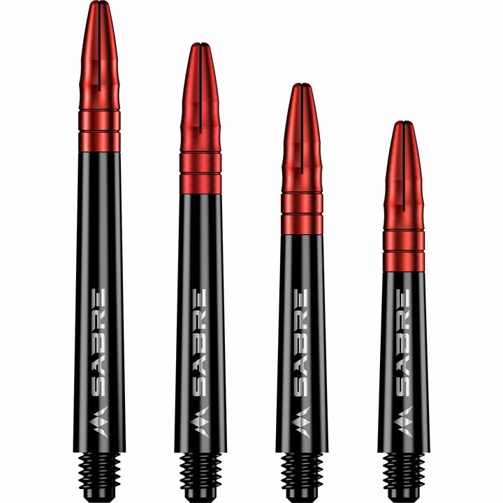 *Mission Sabre Shafts - Polycarbonate Dart Stems - Black - Red Top