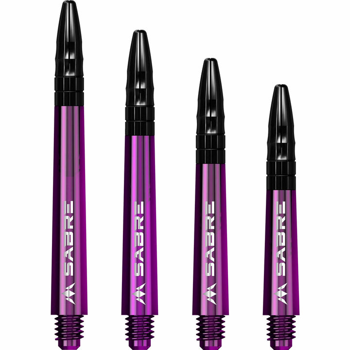 *Mission Sabre Shafts - Polycarbonate Dart Stems - Purple - Black Top