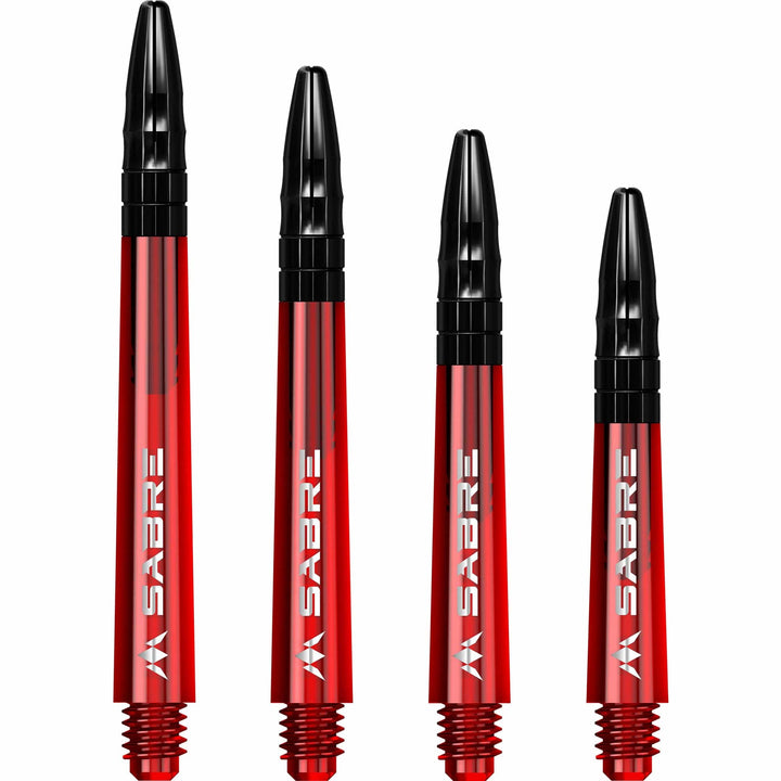 *Mission Sabre Shafts - Polycarbonate Dart Stems - Red - Black Top