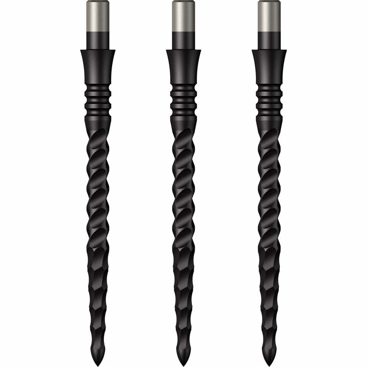 Mission Sniper Points - Steel Tip - Precision Spare Points - Lunar CS - Black 32mm