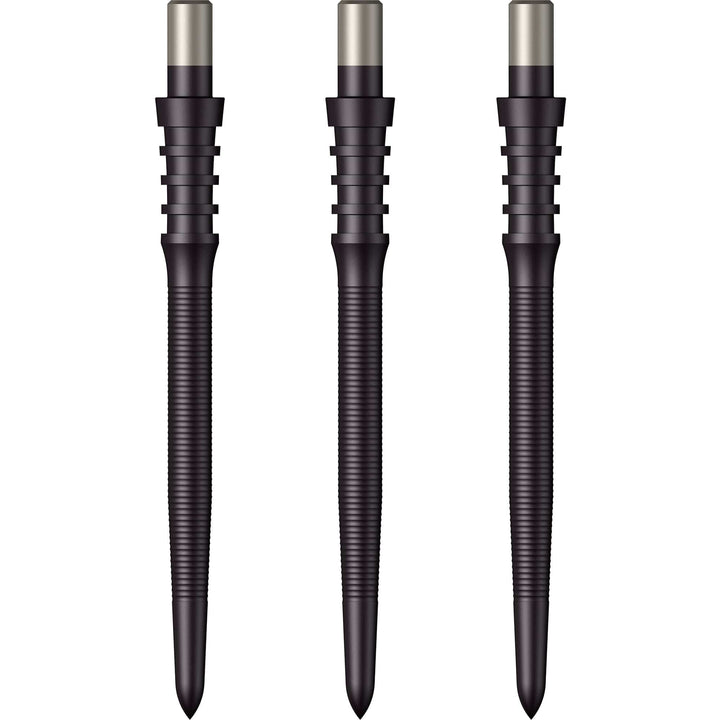 Mission Sniper Points - Steel Tip - Precision Spare Points - Micro Grip - Black 32mm
