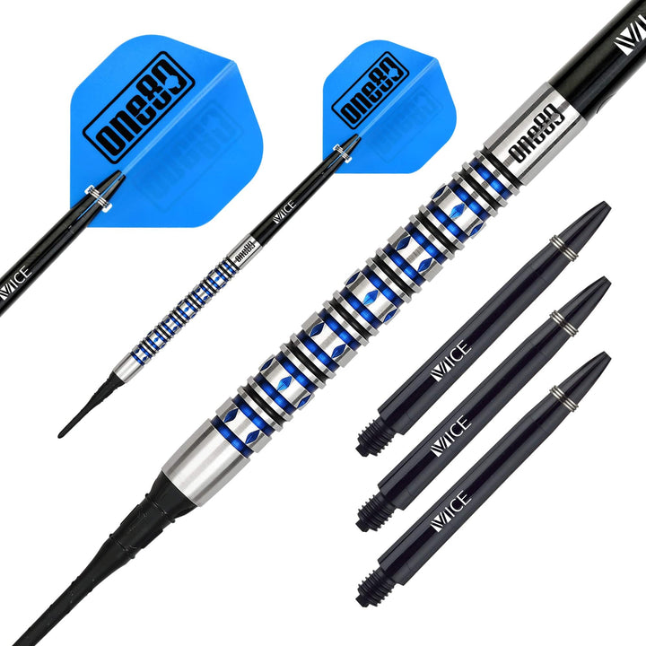 One80 Alexis Toylo Darts - Soft Tip - Cool Cat - Blue - 20g