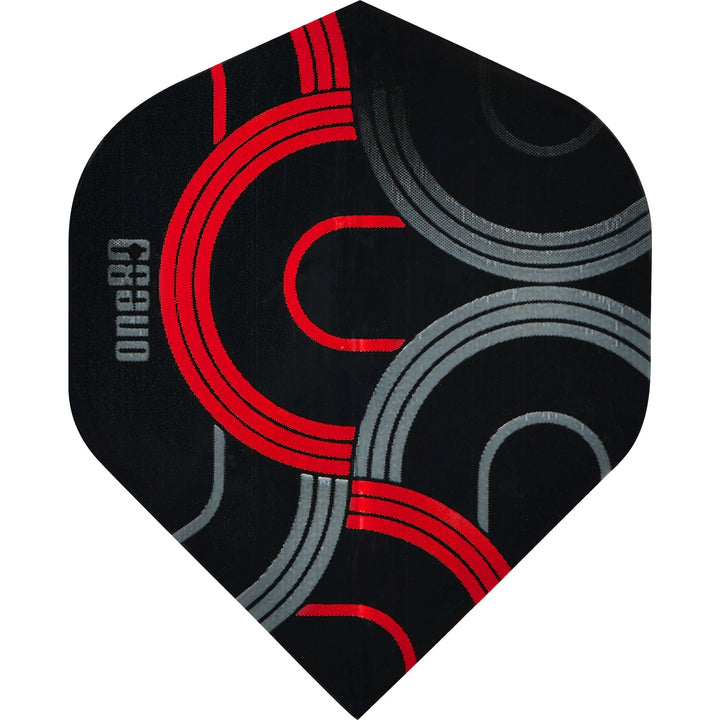 One80 Circult Dart Flights - 100 Micron - No2 - Std Red