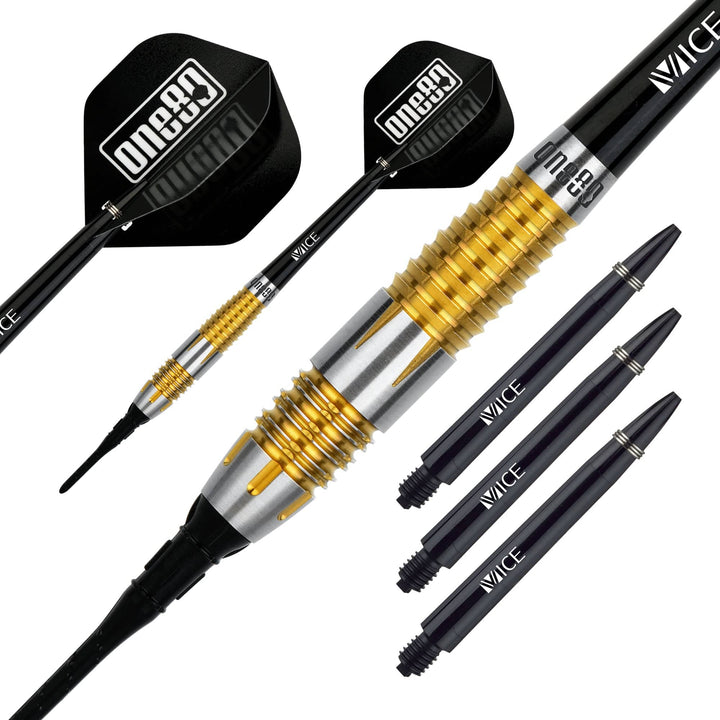 One80 Peter Machin Darts - Soft Tip - Signature - V2 - Gold - 18g