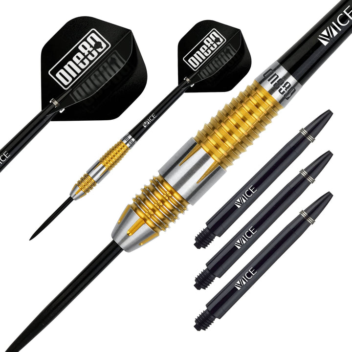 One80 Peter Machin Darts - Steel Tip - Signature - V2 - Gold - 23g