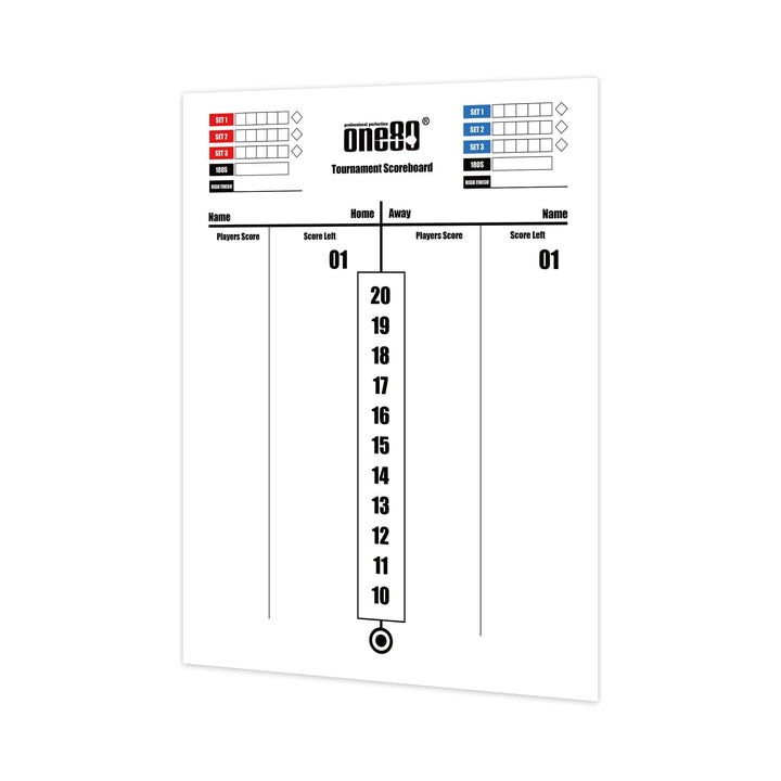 One80 Tournament Scoreboard - Marker Board - Dry Wipe - 45x35cm - Whiteboard