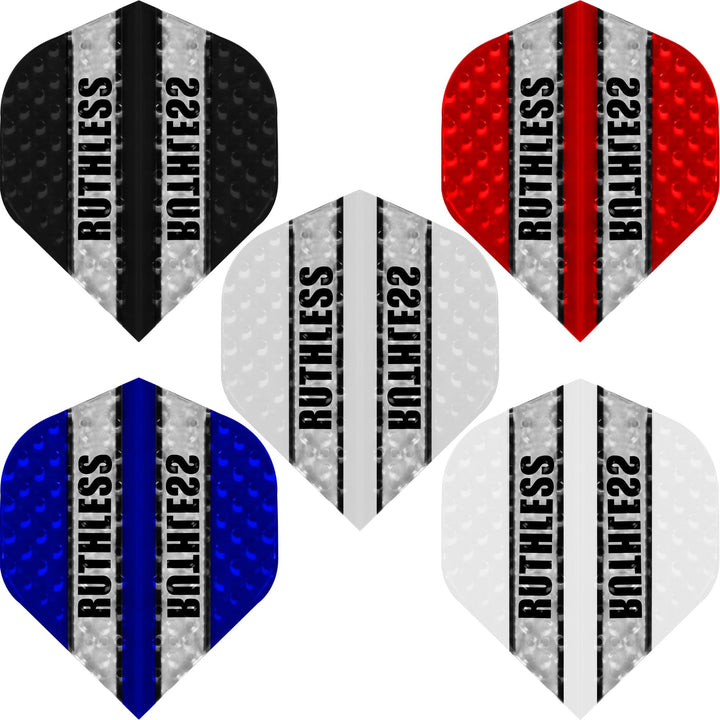 *Ruthless - Clear Panel Embossed - Dart Flights - 100 Micron - No2 - Std