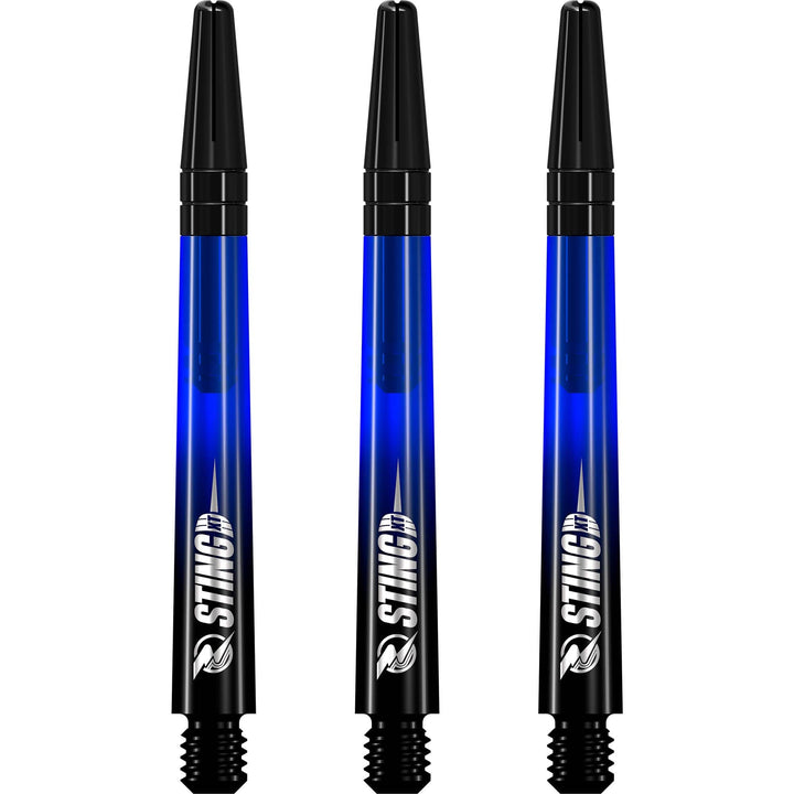 Ruthless Sting XT Dart Shafts - Polycarbonate - Gradient Black & Blue - Black Top Medium