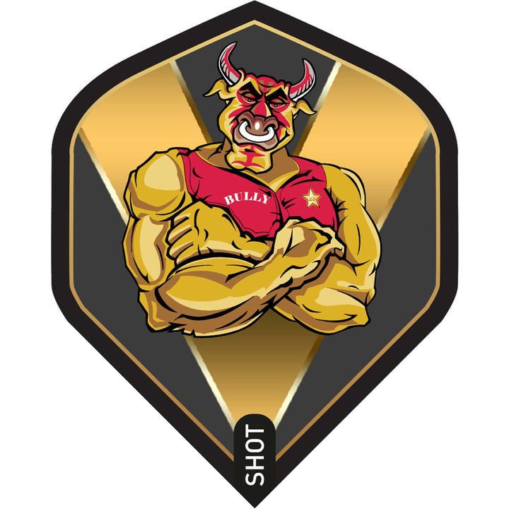 Shot Michael Smith Dart Flights - 100 Micron - Std - No2 - Bully Boy - Gold
