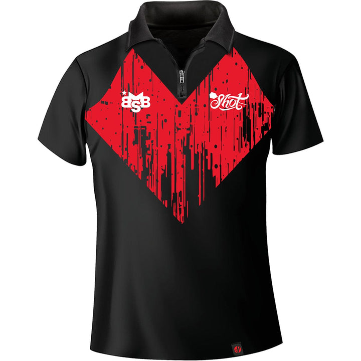 *Shot Michael Smith Dart Shirt - Training Kit - Bully Boy - Red V