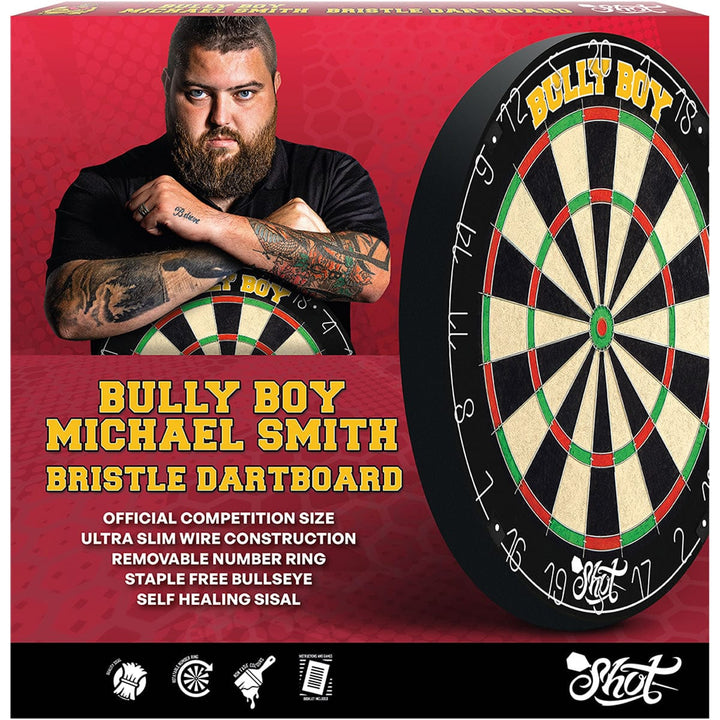 *Shot Michael Smith Dartboard - Entry Level - Round Wire - Bully Boy
