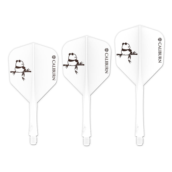 Caliburn SUP Dart Flights - Moulded Flight & Shaft - Standard No6 - Panda - White