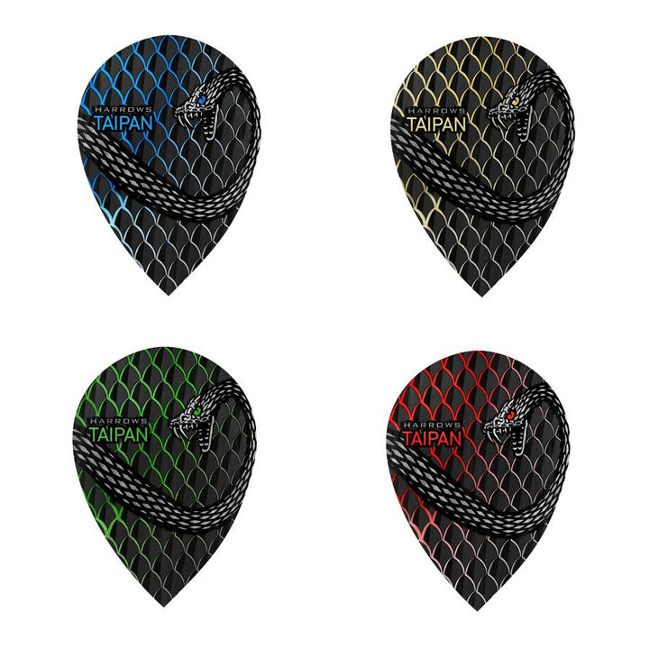 Taipan Pear Dart Flights By Harrows - 25 SETS