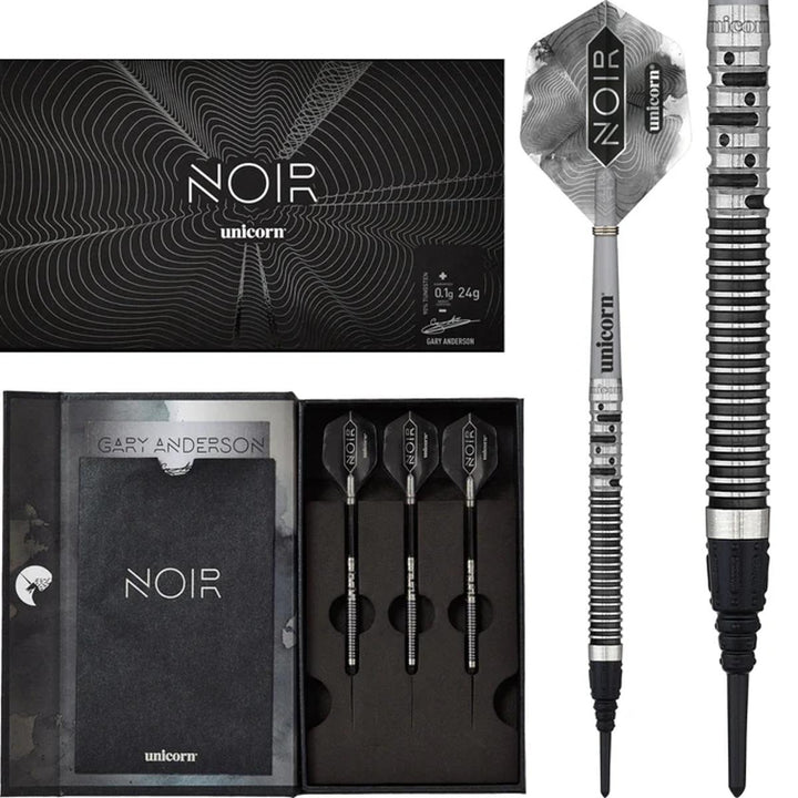 Gary Anderson Noir 90% Tungsten Phase 5 World Champion Soft Tip Darts by Unicorn