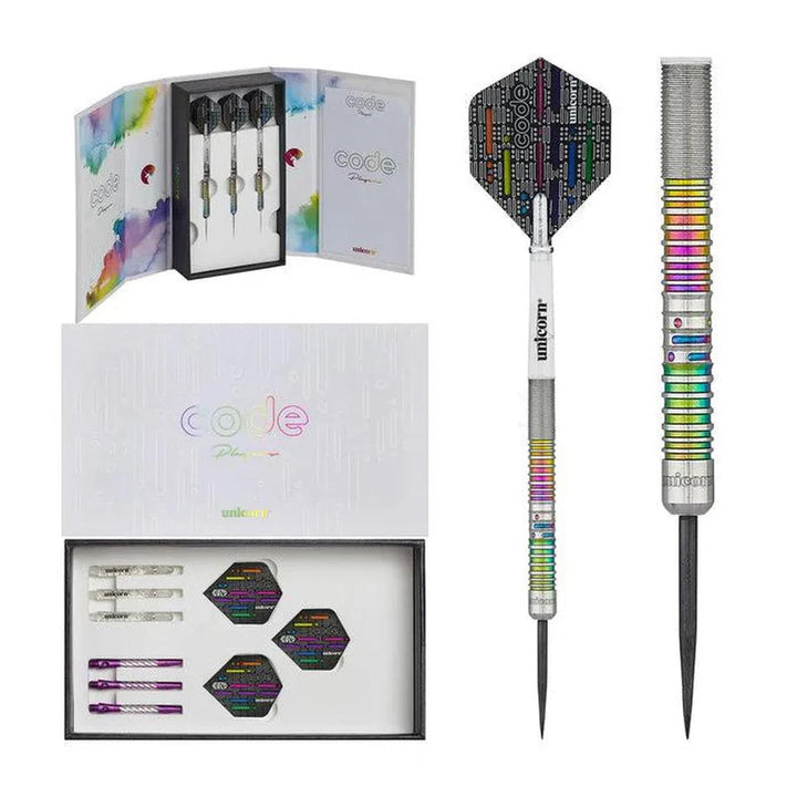 James Wade Code 90% Tungsten Steel Tip Darts by Unicorn