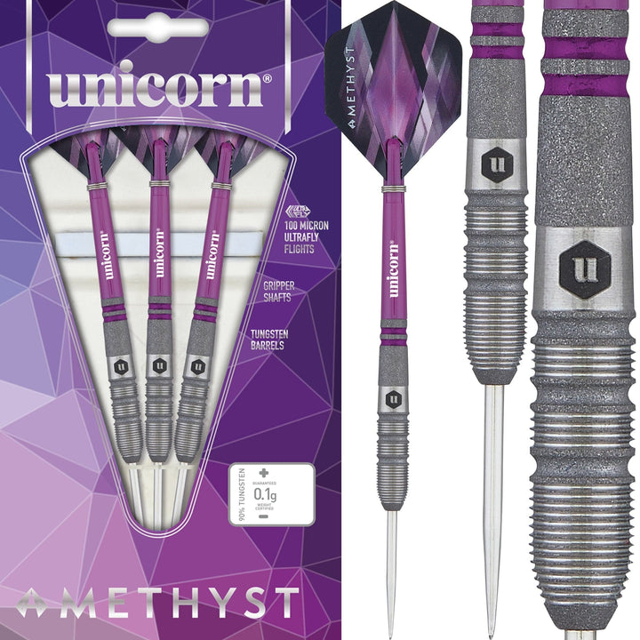 *Unicorn Amethyst Darts - Steel Tip - Utech - Style 3 - Sandblasted