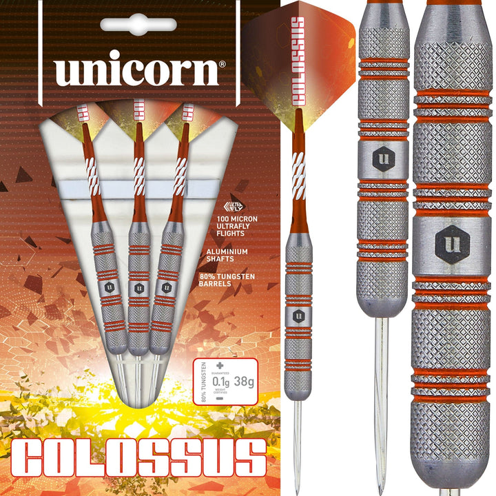 Unicorn Colossus Darts - Steel Tip - Heavyweight - Knurled