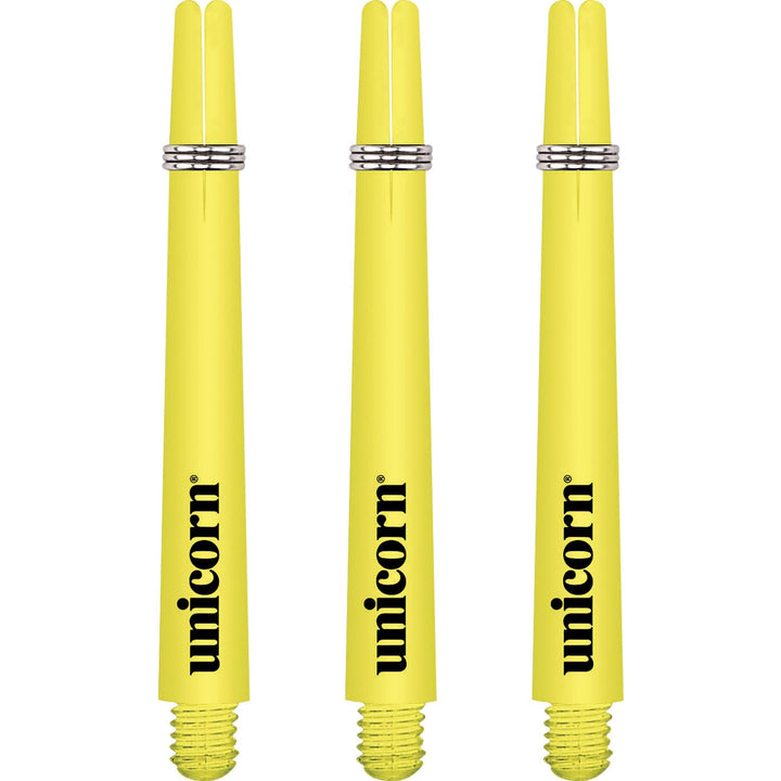 Unicorn Gripper 3 Dart Shafts - Nylon Stems - Yellow - Flair Medium