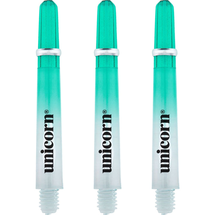 *Unicorn Gripper 4 Two Tone Shafts - Polycarbonate Dart Stems with Ring - Green