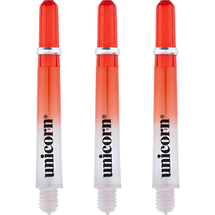 *Unicorn Gripper 4 Two Tone Shafts - Polycarbonate Dart Stems with Ring - Red