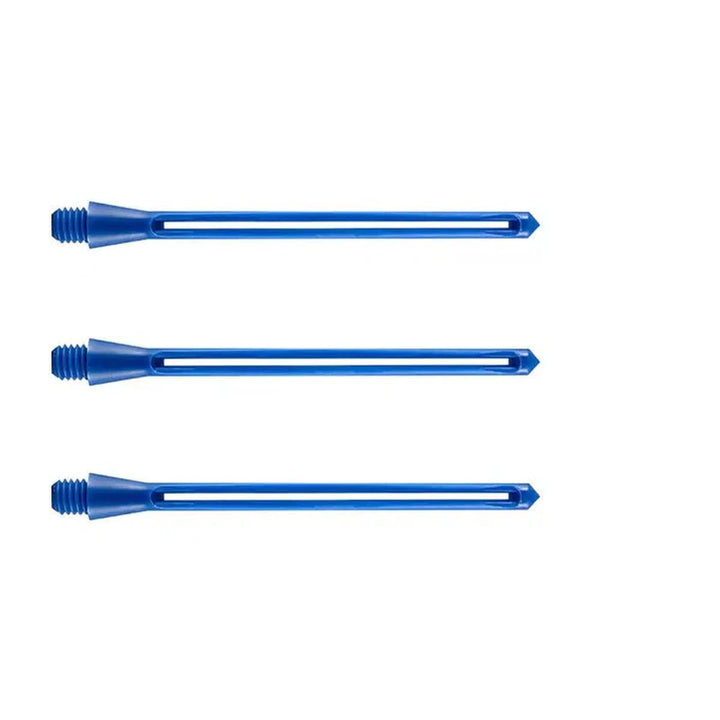 Three-pack of black Unicorn Slikstik dart stems with durable, streamlined design