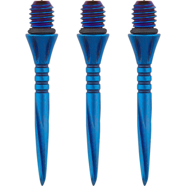 *Unicorn Volute Conversion Dart Points - Steel Tip - 27mm - Ringed - Blue