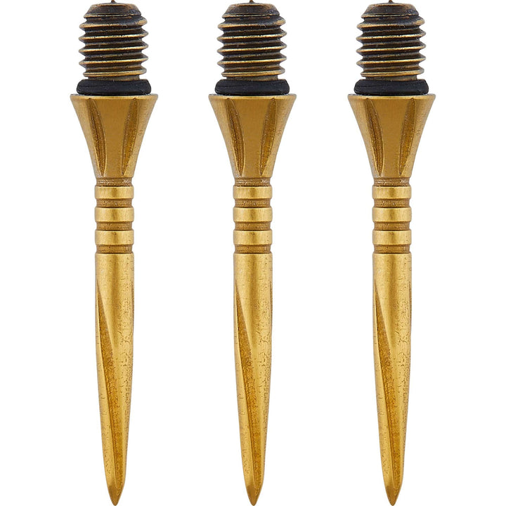 *Unicorn Volute Conversion Dart Points - Steel Tip - 27mm - Ringed - Gold