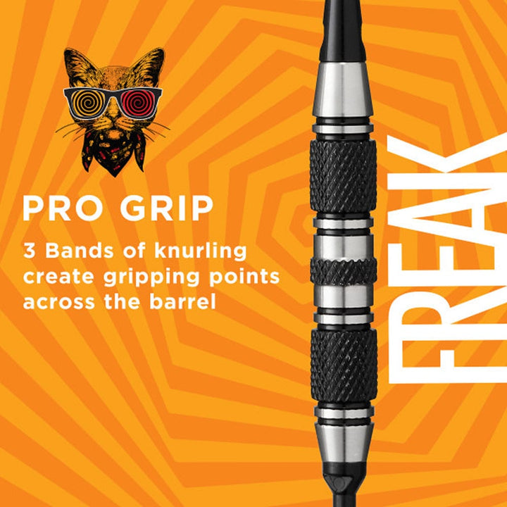 Viper The Freak Darts - Soft Tip - Nickel Silver - with Spinster Shafts - F2 - Black Twin Knurl