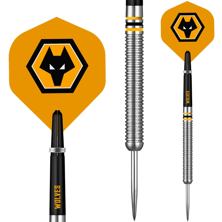 Wolverhampton Wanderers FC Darts - Steel Tip Tungsten - Official Licensed - Wolves - 24g