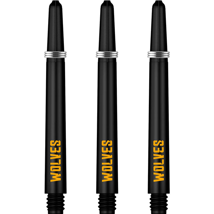 Wolverhampton Wanderers FC Nylon Shafts - Dart Stems with Springs - Wolves - Black