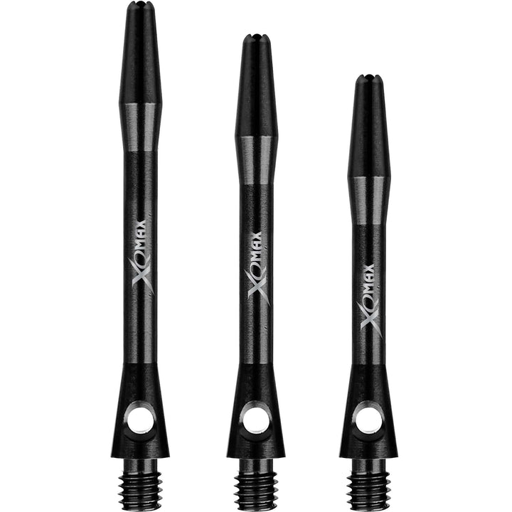 *XQMax Aluminium Dart Shafts - Metal Dart Stems - Black