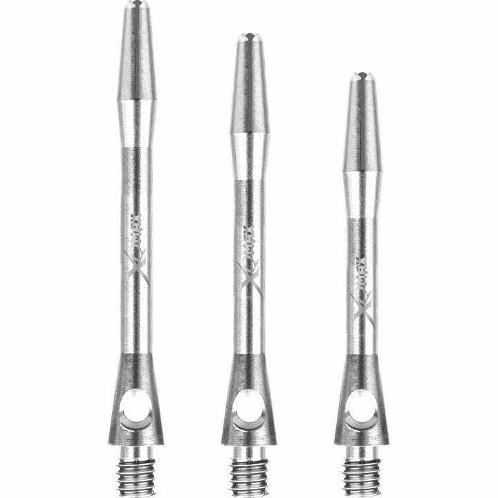 *XQMax Aluminium Dart Shafts - Metal Dart Stems - Silver