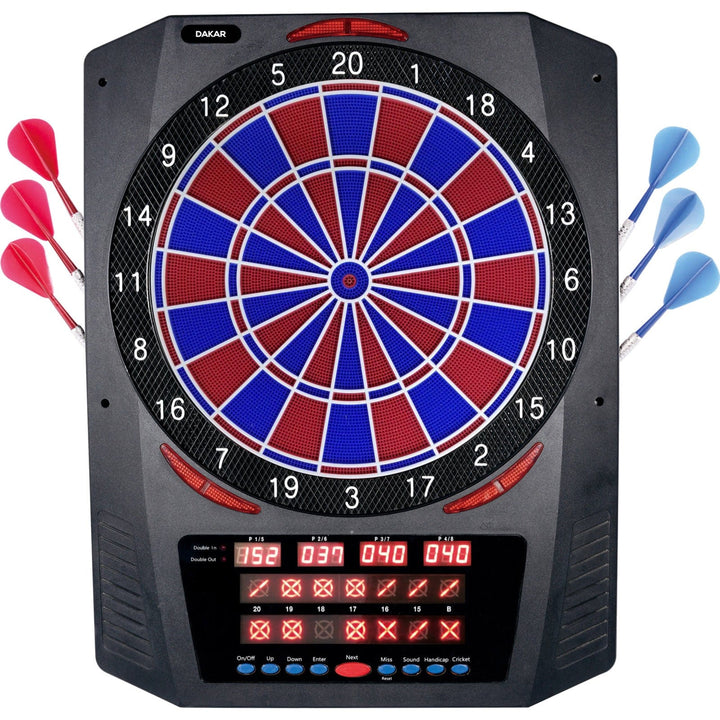 *XQMax Electronic Dartboard - Multiplayer - with 6 Darts - 36 Games - Dakar